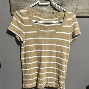 Banana Republic NWOT Brown Striped Nautical Short Sleeve Top